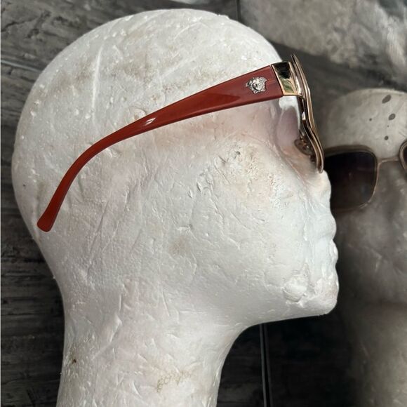 VERSACE vintage sunglasses open lens glasses squared frames 2044 accessory y2k - Picture 2 of 12